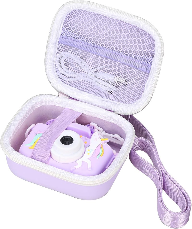 worfty Kids Camera Case Compatible with MAVOKIS/Envyvip/Seckton/KIZJORYA/Goopow Digital Video Camera Toys Camcorder Storage Holder Carrying - Purple Unicorn(Case Only) - Image 5